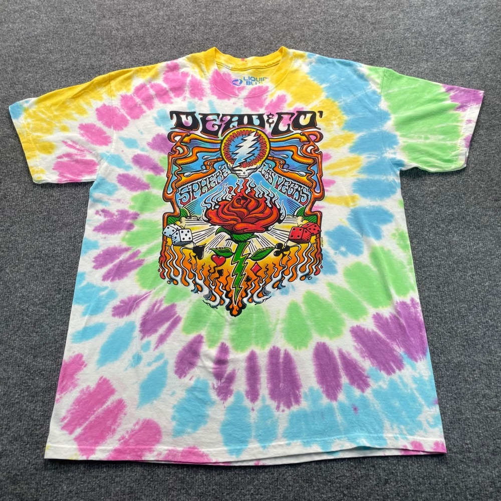 Liquid Blue Dead & Co T-Shirt Mens L Multi Tie Dye Sphere Las Vegas 2024 Concert